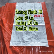 Kantong Plastik Sampah Putih Susu 60 x 100 Cm Tebal 80 Micron  Plastik PE Tebal 80 Micron  Plastik P