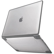 apent MacBook 防裂磨砂筆電保護殼 Air 33.02公分 (13吋) M1 A2337 煙灰色