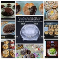 6 ''/ 8'' inch Pizza Box/ Chiffon/ Cake/ Bakery/Pie/ Bread Box with Click Lock OPS-C38 Round Cake Tr