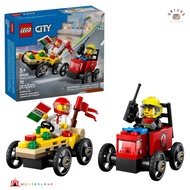 🎪 BRICKS WONDERLAND - LEGO CITY 60458 {Pizza vs. Fire Truck Race Car Pack}
