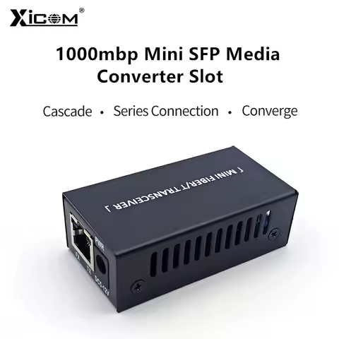 Gigabit Mini Media Converter Slot SFP Transceiver Module 100/1000M 1 SFP Slot 1 RJ45 Single Mode Eth