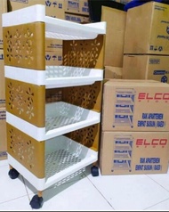 BTS RSTK RAK SUSUN 4 BERODA / RAK APARTEMEN SERBAGUNA 4 SUSUN / RAK SUSUN RODA MINIMALIS MULTIFUNGSI