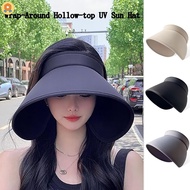 Wrap-Around Hollow-top UV Sun Hat, Outdoor UV Protection Hollow Top Sun Hat, Women Wide Brim Sun Hat CR1