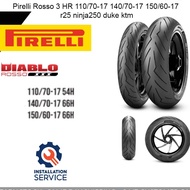 Pirelli Rosso3 HR 110/70-17 140/70-17 150/60-17 r25 ninja250 duke ktm