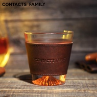 Danh Bạ Ly Rượu Bọc Da Bò Gia Đình Bộ Ly Bộ Tay Áo Cốc Cho Cốc Kính 3.5 X 2.4 X 3.8