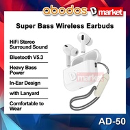 Abodos AD-50 Wireless Earbuds Stereo Sound Headphone Heavy Bass Earphone Abodos AD50 Bluetooth Earbu