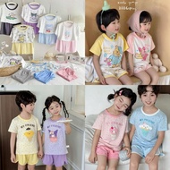 Children's New Breathing Cotton Frozen Mermaid Polka Dot Princess Short-Sleeved Shorts Cotton Kinder