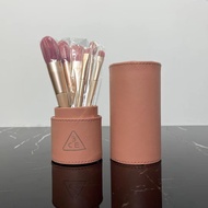 3ce Cylinder Makeup Brush Set 7 Makeup Brushes+PU Leather Storage Cylinder