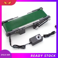 [ap4l43.] Electric Small Assembly Line 100x350MM Desktop Conveyor Belt AC100-240V Speed Adjustable U