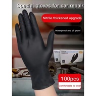 100pcs Black Nitrile Gloves S-L Disposable Gloves Surgical Gloves Powder Free Non Sterile Healthcare