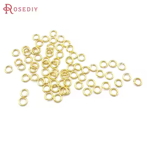 3x0.5MM 4x0.7MM 5x0.8MM 6x0.9MM 8x1.2MM 10x1.2MM 18K Gold Color Jump Rings Split Rings Jewelry Makin