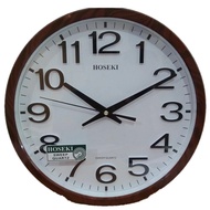 Elegant Wooden Motif Wall Clock Hoseki Wall Clock H-9415