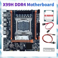 [W F S B] X99H Desktop Motherboard+E5 2620 V3 CPU B85 LGA2011-3 4X DDR4 REG ECC RAM Slots M.2 PCIE S