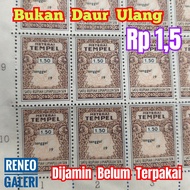1 Original 1.5 Rupiah Stamp Stick-on Stamp Year 1960 1961 1962 1963 1964 1965 1966 1967 1968 1969 19
