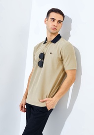 Jack Nicklaus Elantra Polo Shirt Pria Regular Fit Khaki