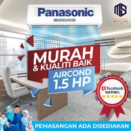 1.5HP Panasonic Aircon Murah Cheap Aircond with Installation services NON-INVERTER &amp;INVERTER 1.5 hp