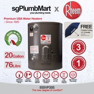 [Made in Mexico] Rheem 20 Gallon Vertical Storage Water Heater 85VP20S 20 Gal 76 Litres x sgPlumbMar