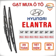 [1 CẶP - HYUNDAI ELANTRA] Gạt mưa ô tô xe Hyundai Elantra cần gạt kính khung xương sắt lưỡi silicon 