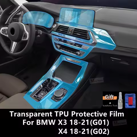 For BMW X3/X4 18-21 G01 G02 Gearbox Panel Navigation Screen Automotive Interior TPU Protective Film