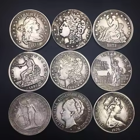 USA Queen Morgan Silver Coin Liberty Monety Coins 1 Dollar Magic Coins Collectible Collection Coins 