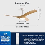 PUYU | Scandinavian Silent Ceiling Fan Light 52 Inch