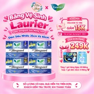 Laurier Super SlimGuard Nighttime Sanitary Napkin Super Thin 1mm 35cm 40cm 8 Pieces