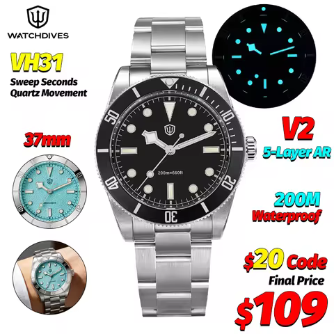 Watchdives WD7922 Quartz Watch VH31 Movement 200m Waterproof Men Watches Sapphire Crystal Luminous V
