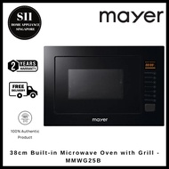 MAYER MMWG25B: 38CM BUILT-IN MICROWAVE OVEN WITH GRILL - 2 YEARS WARRANTY. FREE INSTALLATION!