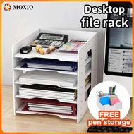 【24H SHIP】Document Rack 5 Layer Desktop File Holder Storage Box File Desk Organizer Files Storage