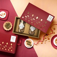 褚紅盒 謝謝滿溢禮盒 (2罐附提袋)(原味綜合五堅果,原味核桃)