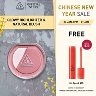 3CE Blushlighter, 2 in 1 matte blush and shimmery highlighter, with sebum-based blush which blurs po