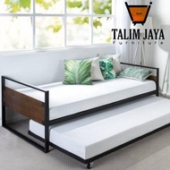 Sofa bed - ranjang besi/ranjang sorong besi - ranjang minimalis