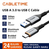 CABLETIME USB Data Cable a 3.0 to USB Type C 5Gbps Fast Charging 5V/3A