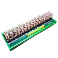 New 16-channel Electromagnetic Relay Module 5V 12V 24V PLC PCB Output Board Safety Relay Manufacture