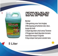 Pupuk Pelengkap Cair NPK Super 5 LITER - penyubur daun batang akar bunga dan buah lengkap