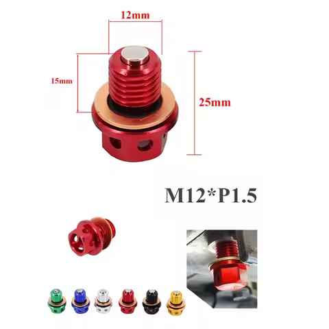 M12x1.5 Magnetic Engine Oil Drain Plug and Washer Gasket For Honda CRF XR Z50 CR80 50cc 90/110/125/1