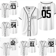 Baju jersey baseball enhyp kpop atasan kemeja olahraga korea jungwon heeseung niki sunghoon jay jake