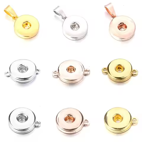 10pcs/lot Snap Jewelry 18mm Interchangeable Snap Button Accessories Findings Metal Button to Make DI