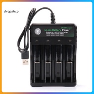 DRO_ Universal Smart Rechargeable Li-ion Battery Charger for 18650 18500 16340 14500