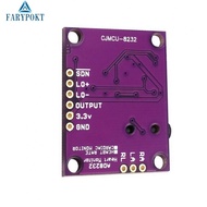 AD8232 Heart Rate Monitor ECG Sensor Module Purple Board Kit for Bioelectric