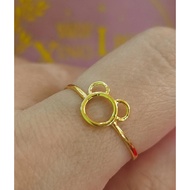 Xing Leong 916 Gold Minimalist Bear Ring Mini Gold Bear Ring 916