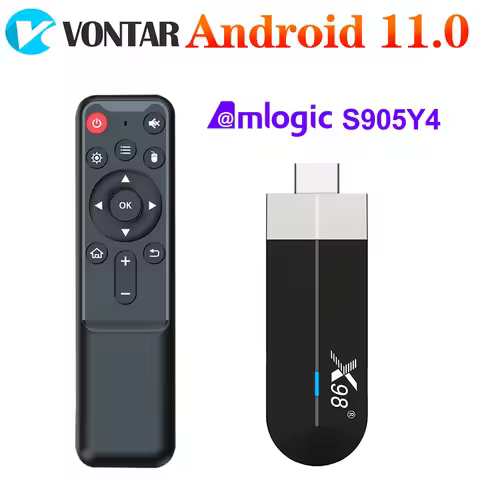 X98 S500 4GB 32GB AV1 Android 11 TV Stick Amlogic S905Y4 Quad Core 4K 60fps H.265 Wifi BT Youtube X9