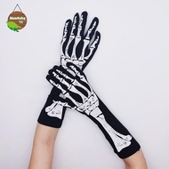 NBBY Halloween Skeleton Skeleton Gloves Tri Dark Wind Convex Gloves Skeleton Ghost Festival Costume 