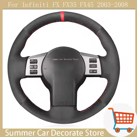 Car Steering Wheel Cover For Infiniti FX FX35 FX45 2003 Year Nissan 350Z 2003 Year Cutomized Carbon 