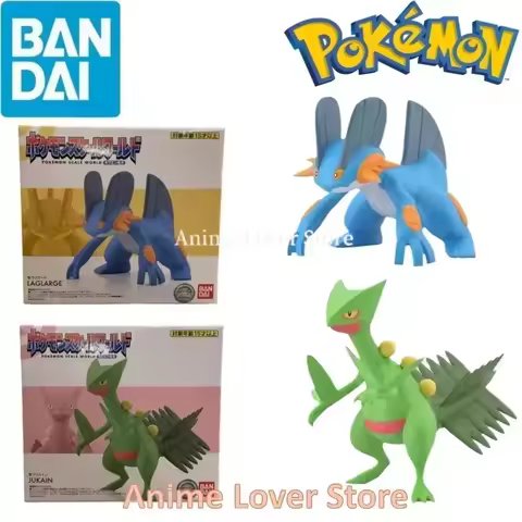 Bandai Original Scale World POKEMON Hoenn Region Swampert Sceptile Anime Figures Toys Collectible Mo