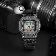 DW5600 Metal Watchband Case Stainless Steel Mod Kit With Carved Retro Style DW-5000 GW-B5600 GB-5600