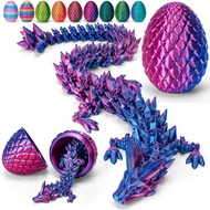 TBOLINE 12" 3D Printed Dragon Egg, Cool 3D Printer Articulated Crystal Dragon Toy for Boys Kid Teen,