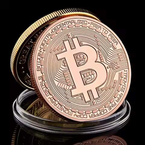 Bitcoin Souvenir Bronze Coin Collectible Art Gift Physical Commemorative Casascius Bit BTC Coin