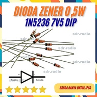 7.5v Diode Zener 0.5w Diode 7v5 1/2 w 7.5v 1/2w 7.5 v 0.5 w DIP