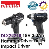 Makita DLX2221B, 18v Brushless Hammer Driver Drill + Impact Driver [sg warranty] Concrete Drill